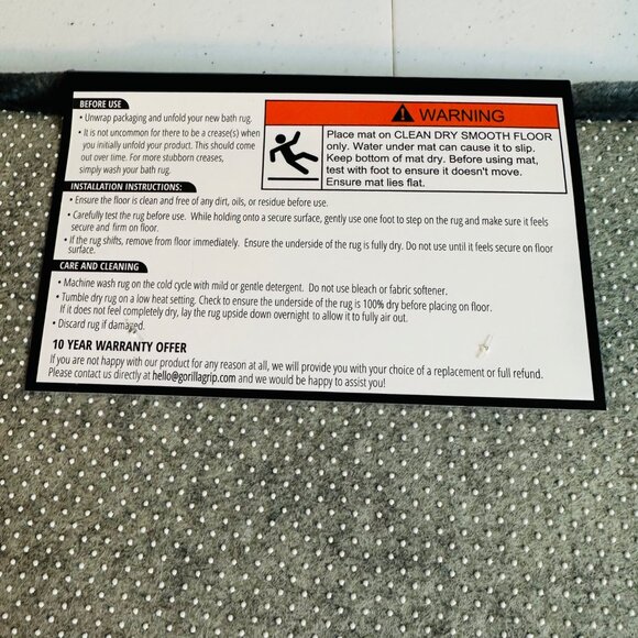 Gorilla Grip Memory Foam Bath Mat Bath Rug 24" X 17" Machine Wash and Dry - Picture 5 of 9